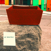 Load image into Gallery viewer, Large Rectangle Grow Bag and Italian Basil Seeds Grow it Yourself Herb Kit