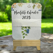 Load image into Gallery viewer, Plantable Calendar 2025 with Seeds in Every Page | Colourful Floral Design | Eco-Friendly with Wooden Easel | 2 Varieties of Flower Seeds