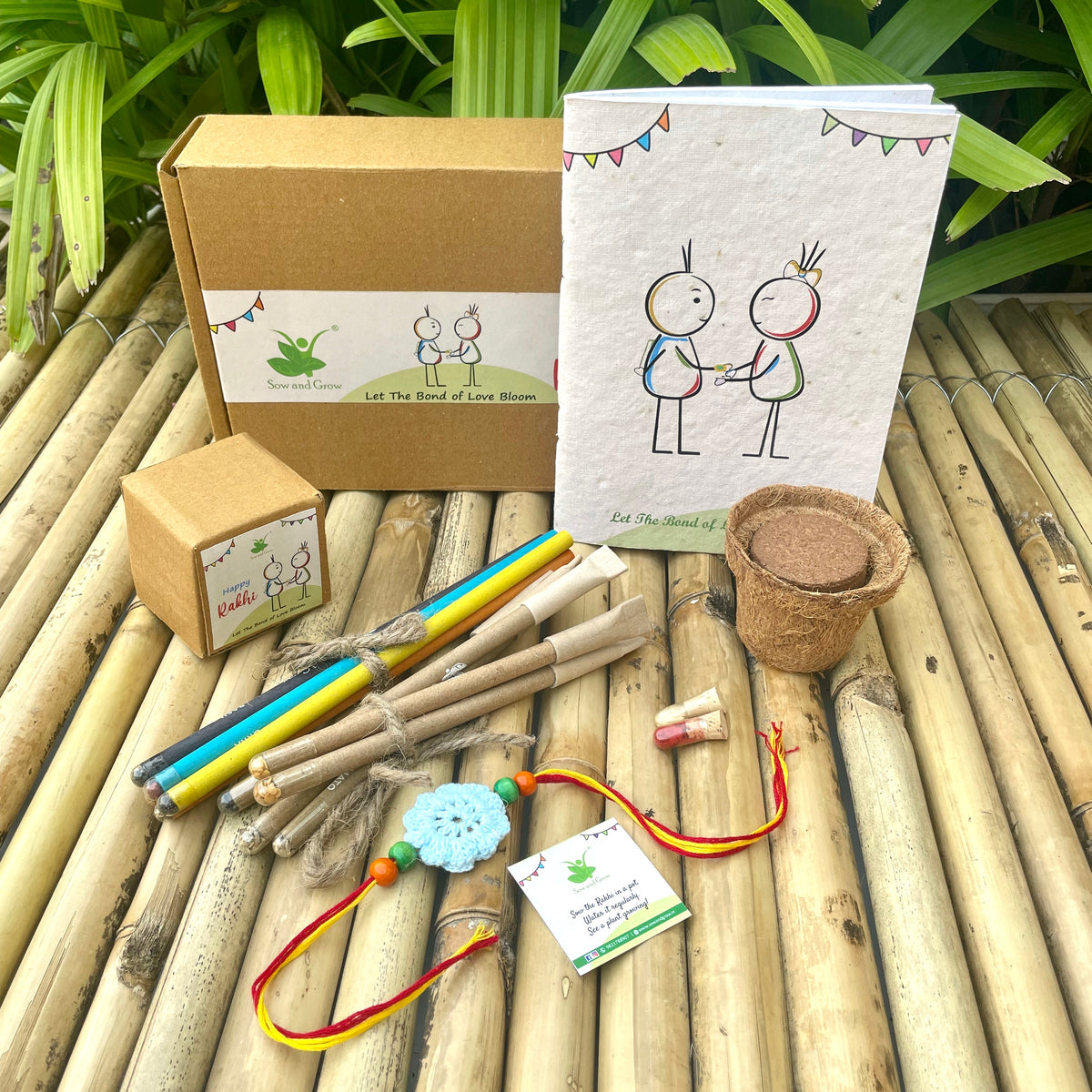 Plantable Crochet Thread Rakhi Gift Box
