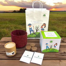 Load image into Gallery viewer, Seasonal Flower Grow Kit - Pack Of 6 DIY Kits + 6 Gift Bags - Best Return Gift For Kids Birthday Party - Corporate Gifting