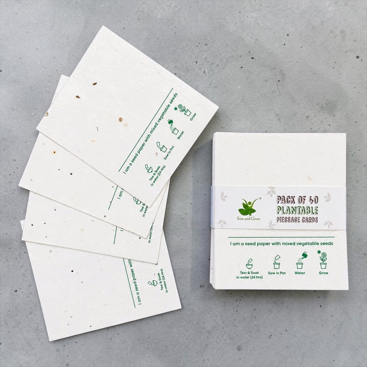 Plantable Message Cards/ Gift Tags: Pack of 40