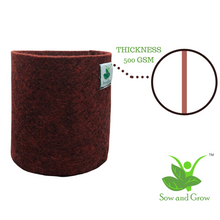 Load image into Gallery viewer, Geo Fabric Grow Bags for growing Microgreens || Heavy Duty 500 GSM || Size 7x3 inches || Set of 5