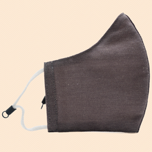 Load image into Gallery viewer, Grey Colour | Conical Protective Face Cover with a Pocket, Adjustable Ear Loops and Nose Wire