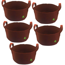 Load image into Gallery viewer, Geo Fabric Grow Bag for Home, Terrace, Balcony Garden - Leafy Vegetables, Herbs, Microgreens || Heavy Duty 500 GSM || for Terrace Garden || Size 12x6 inches || Set of 5