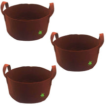 Load image into Gallery viewer, Geo Fabric Grow Bag for Home, Terrace, Balcony Garden - Leafy Vegetables, Herbs, Microgreens || Heavy Duty 500 GSM || for Terrace Garden || Size 12x6 inches || Set of 3