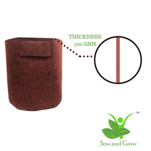 Load image into Gallery viewer, 10X10 Inches Round Grow Bag and Tulsi Seeds Grow it Yourself Kit