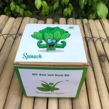 Load image into Gallery viewer, Sow and Grow DIY Gardening Kit of Spinach (Grow it Yourself Vegetable Kit)