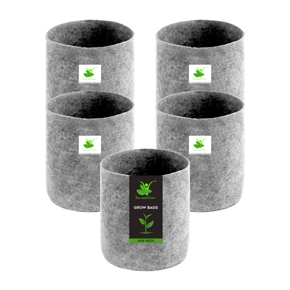 Geo Fabric Grow Bag 500 GSM Size 9X9 inches | Heavy Duty For Terrace Garden - Grow Vegetables, Flowers, Herbs