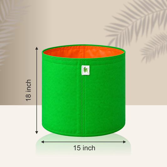 HDPE UV Protected 260 GSM Round Grow Bags 15x18 inches