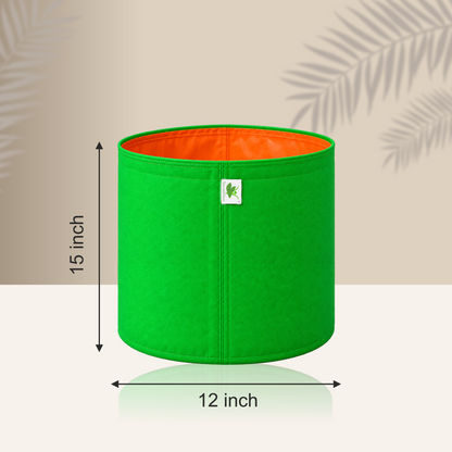 HDPE UV Protected 260 GSM Round Grow Bags 12x15 inches
