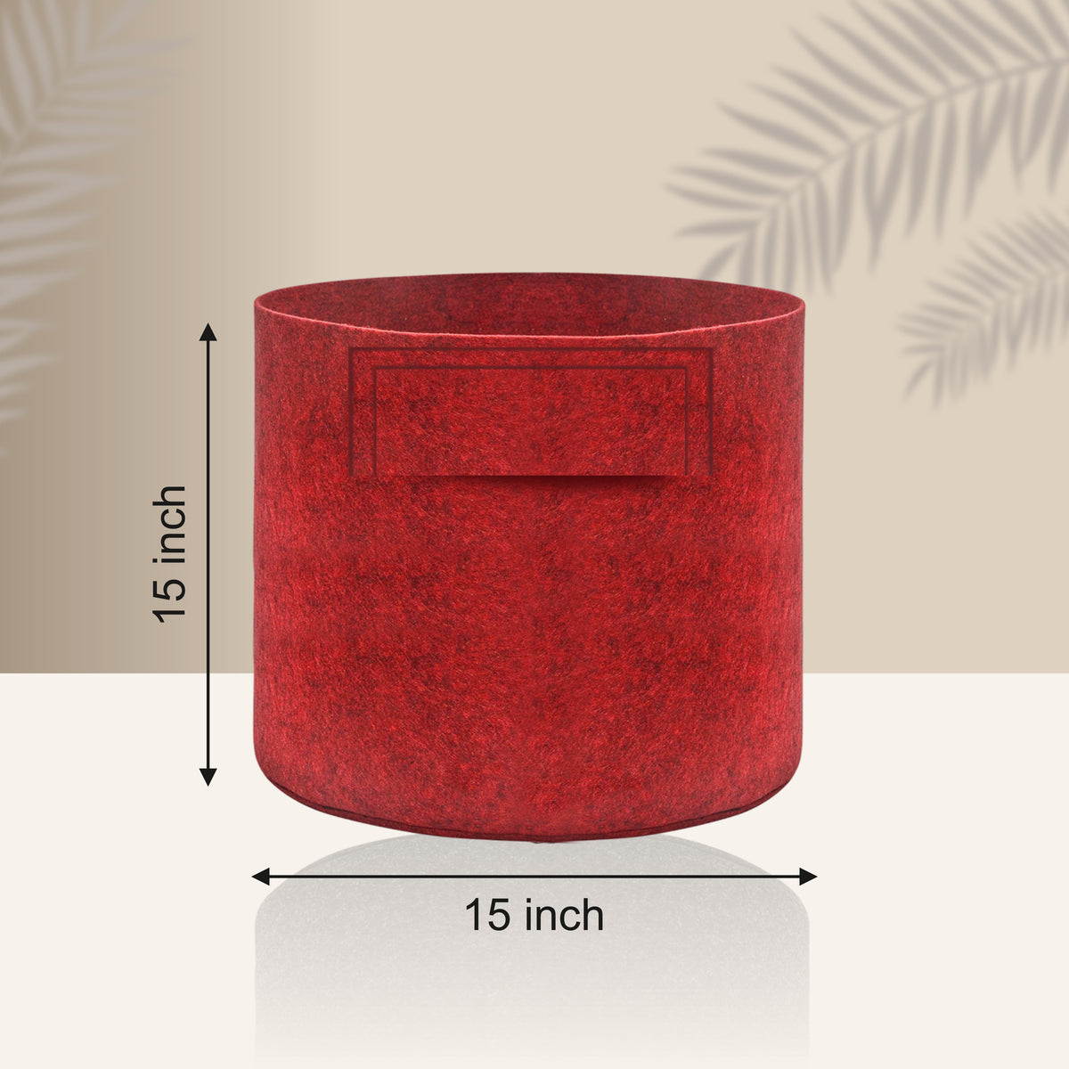 Geo Fabric Grow Bag 500 GSM Size 15x15 inches || Heavy Duty For Terrace Garden - Grow Vegetables, Flowers, Herbs