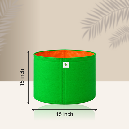 HDPE UV Protected 260 GSM Round Grow Bags 15x15 inches