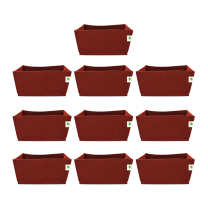Geo Fabric Grow Bags 500 GSM Size 18x9x9 inches | Heavy Duty for Home, Terrace, Garden - Grow Herbs, Leafy Vegetables