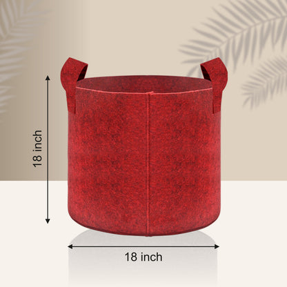 Geo Fabric Grow Bag 500 GSM Size 18x18 inches | Heavy Duty For Terrace Garden - Grow Vegetables, Fruits