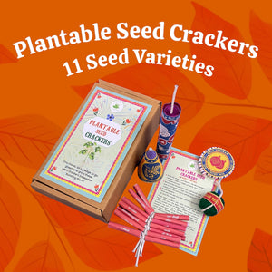 DIWALI SPECIAL: Plantable Seed Crackers: Set of 5 with 11 varieties of seeds