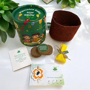 Seed Paper Rakhi Set: Rakhi with Seeds | Combo with a DIY Gardening Kit