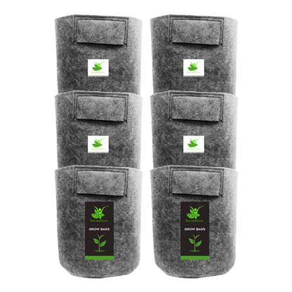 Geo Fabric Grow Bag 500 GSM Size 9X9 inches | Heavy Duty For Terrace Garden - Grow Vegetables, Flowers, Herbs