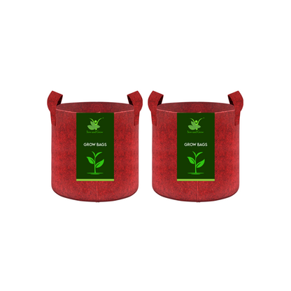 Geo Fabric Grow Bag 500 GSM Size 18x18 inches | Heavy Duty For Terrace Garden - Grow Vegetables, Fruits