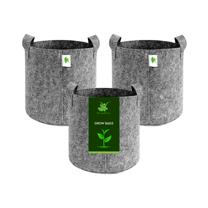 Geo Fabric Grow Bag 500 GSM Size 18x18 inches | Heavy Duty For Terrace Garden - Grow Vegetables, Fruits