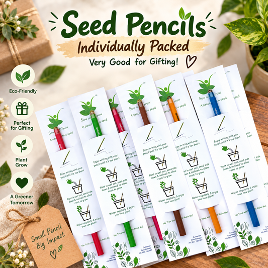 Plantable Seed Pencils | Gift Pack of Individually Packed Plantable Pencils