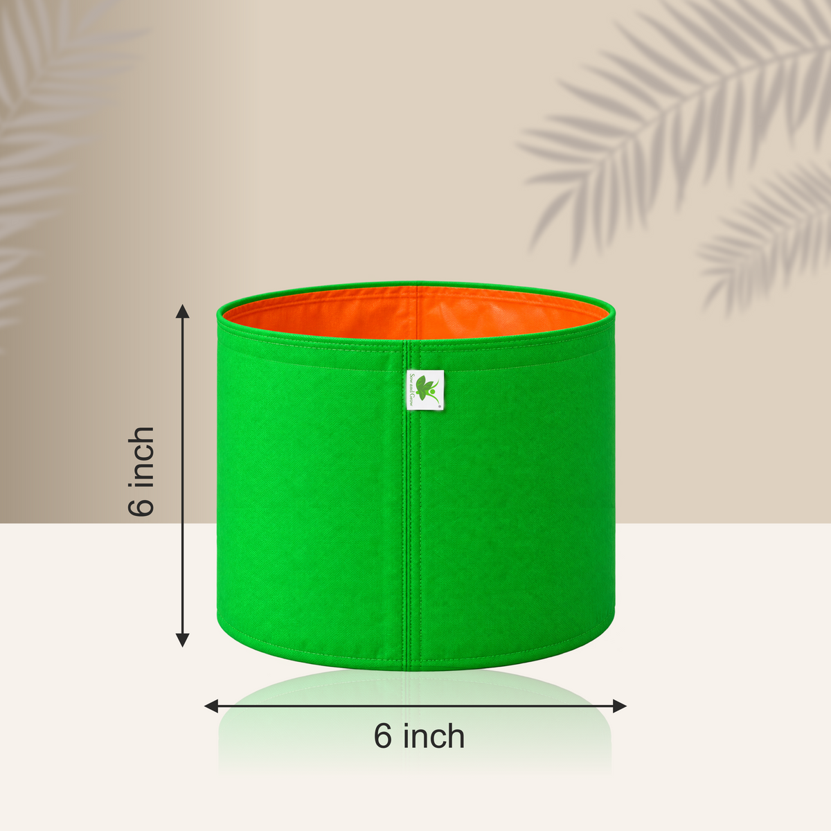 HDPE UV Protected 260 GSM Round Grow Bags 6x6 inches