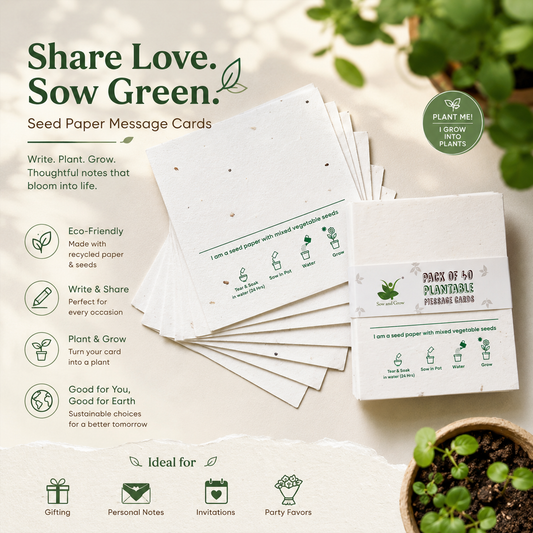 Plantable Message Cards/ Gift Tags: Pack of 40
