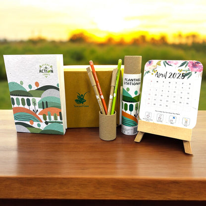 Plantable Calendar 2026, Seed Diary, 4+4 Seed Pen and Pencil Combo