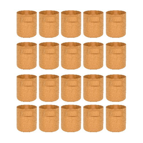 Geo Fabric Grow Bag 400 GSM Size 10x10 inches | Heavy Duty For Terrace Garden - Grow Vegetables, Flowers, Herbs
