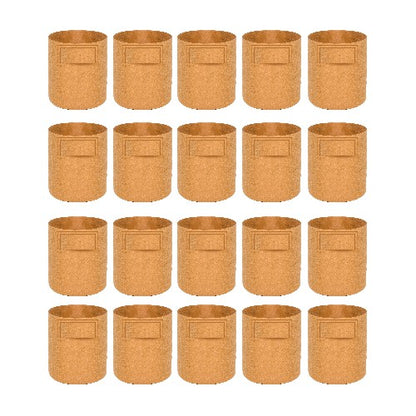 Geo Fabric Grow Bag 400 GSM Size 10x10 inches | Heavy Duty For Terrace Garden - Grow Vegetables, Flowers, Herbs