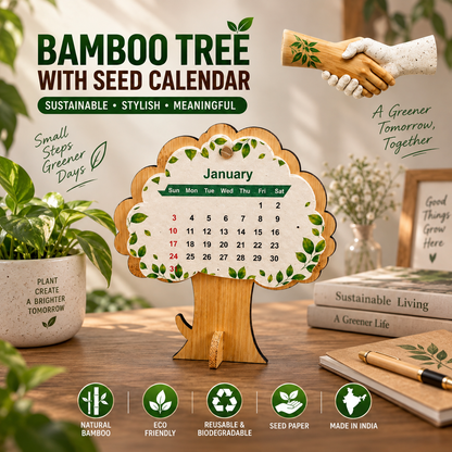 Tree Shape Plantable Calendar 2027 with Seeds in Every Page