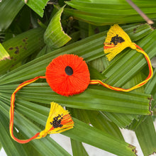 Load image into Gallery viewer, 3-Pack Thread Rakhi with Seeds with Roli Chawal in a Premium Packaging
