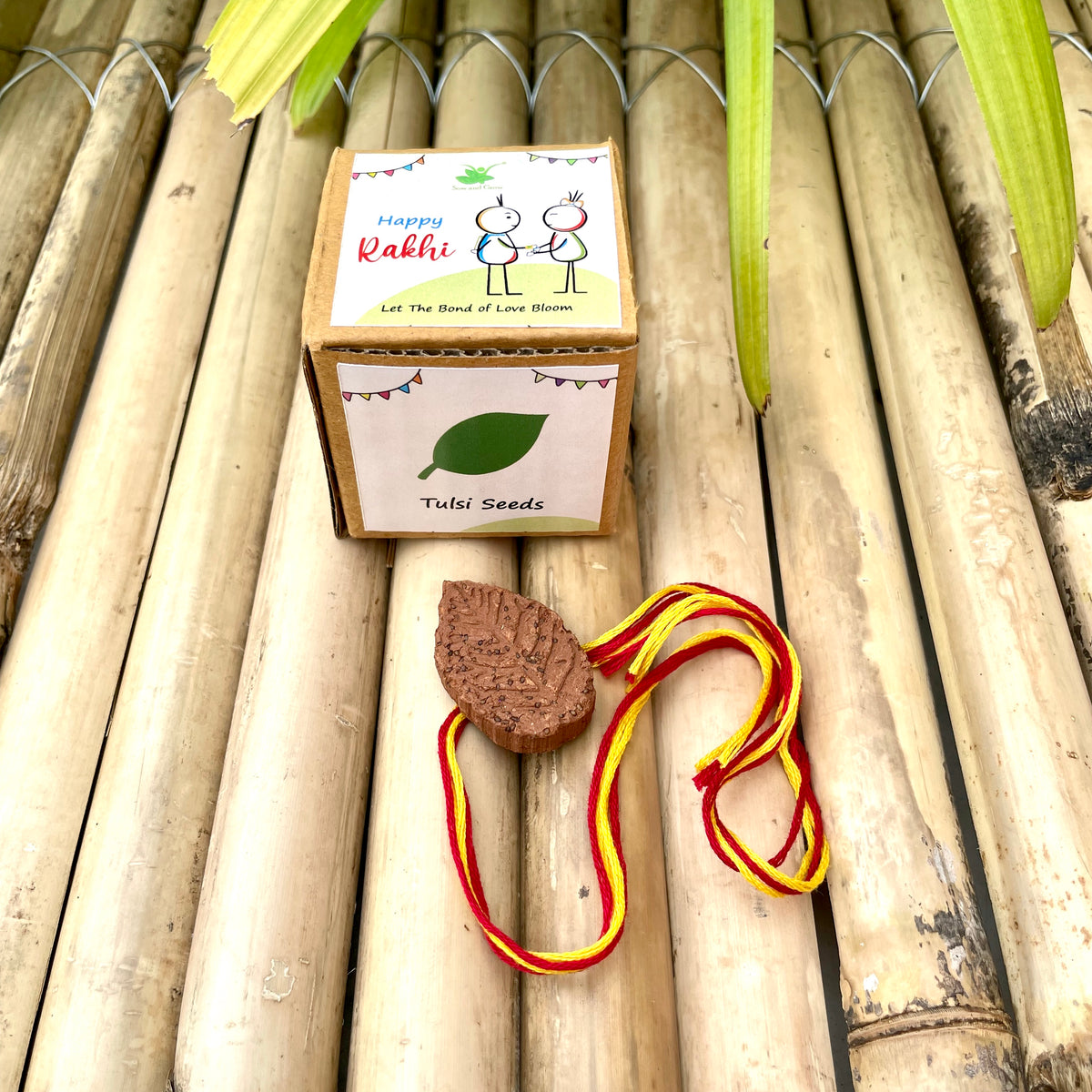 Plantable Rakhi Gift Box: Leaf