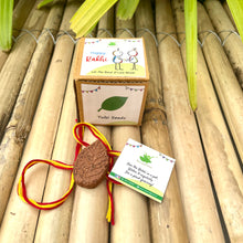 Load image into Gallery viewer, Leaf: Clay Rakhi with Seeds
