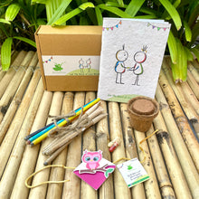 Load image into Gallery viewer, Plantable Bookmark Rakhi Gift Box: Pink Owl on Branch

