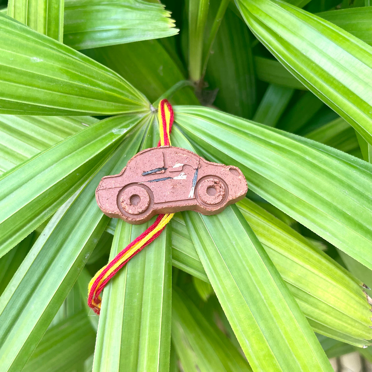 Car: Clay Rakhi with Marigold Seeds | Combo with a DIY Grow Kit