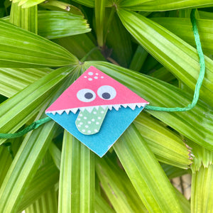 Cute Monster: Kids 3-in-1 Bookmark Plantable Rakhi with Roli Chawal Combo