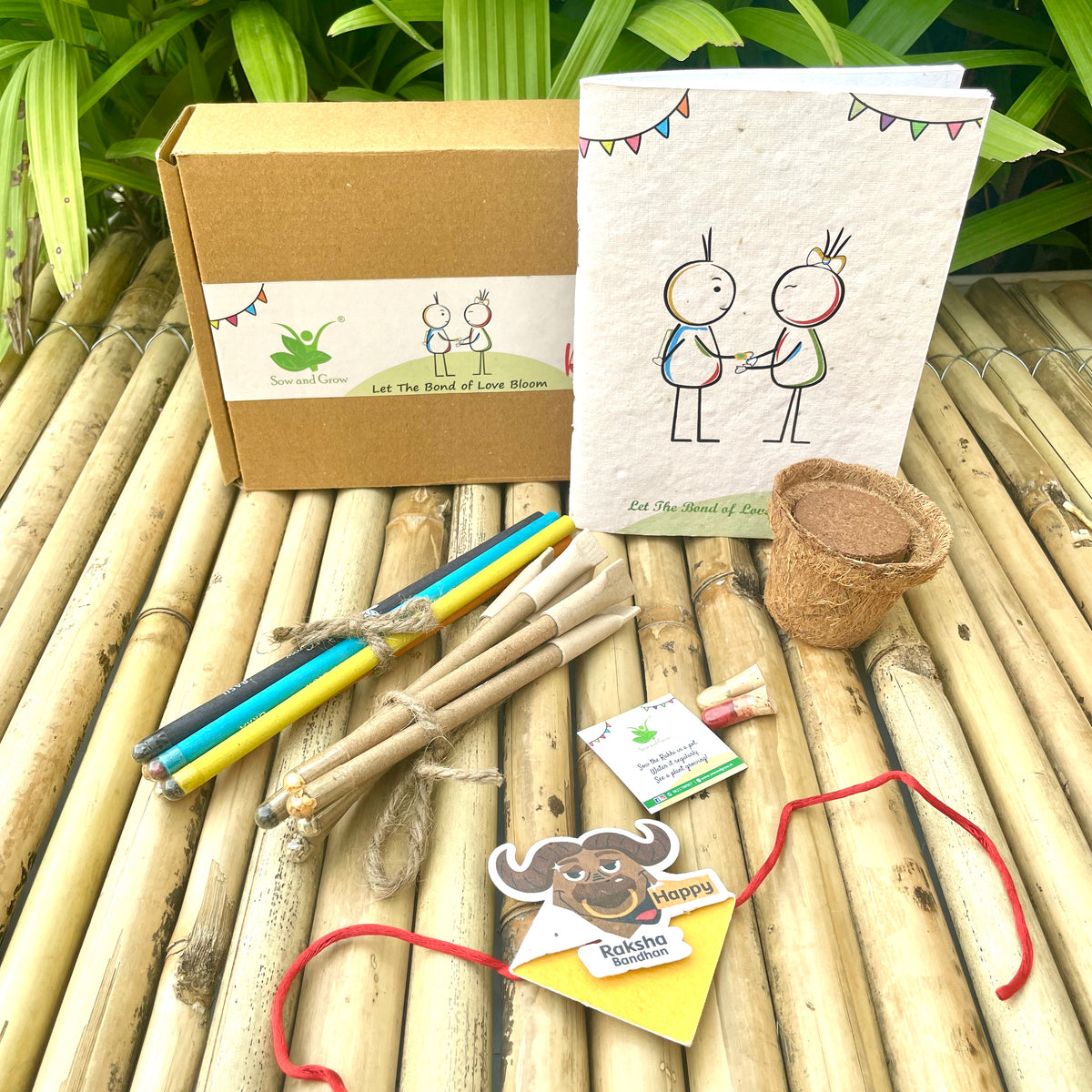Plantable Bookmark Rakhi Gift Box: Big Bull