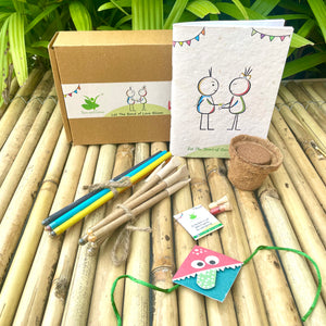 Plantable Bookmark Rakhi Gift Box: Cute Monster