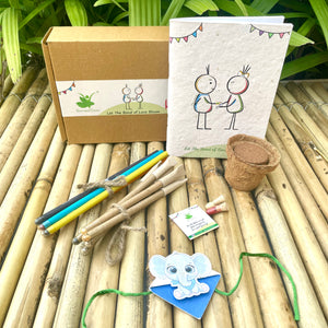 Plantable Bookmark Rakhi Gift Box: Elephant