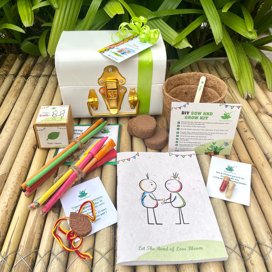 Rakhi Gift Hamper with Leaf Rakhi