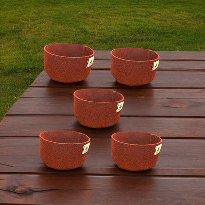 Geo Fabric Grow Bags 500 GSM Size 7x3 inches for growing Microgreens | Set of 5