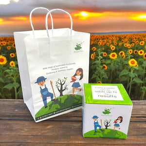 Seasonal Flower Grow Kit - Pack Of 6 DIY Kits + 6 Gift Bags - Best Return Gift For Kids Birthday Party - Corporate Gifting
