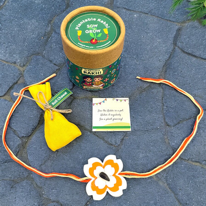 Seed Paper Rakhi with Roli Chawal Combo