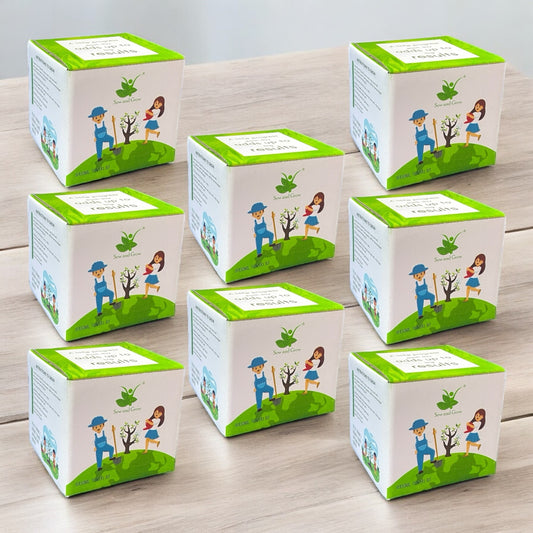 Grow Your Own Seasonal Flower Premium Kit - Pack Of 8 - Best Return Gift For Kids Birthday Party - Corporate Gifting