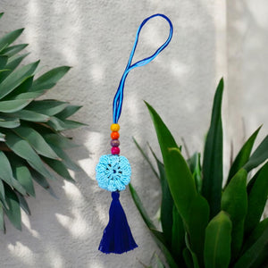 Crochet Thread Rakhi and Lumba with Zinnia Seeds