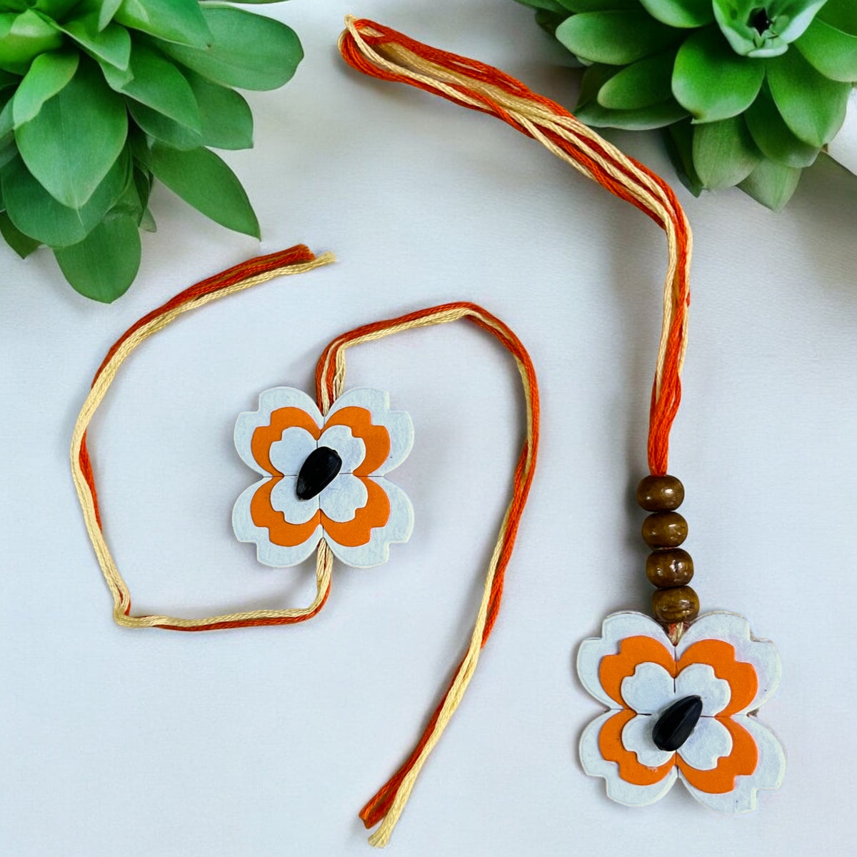 Bhaiya Bhabhi Seed Paper Rakhi Set: Rakhi with Seeds | Combo with a DIY Gardening Kit