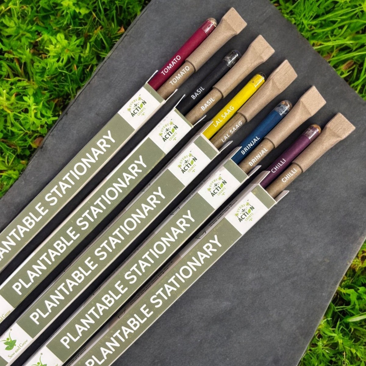 Plantable Seed Pencil & Pen Combo | Eco-Friendly & Biodegradable | Ideal for School Distribution, Return Gifts & Corporate Gifting