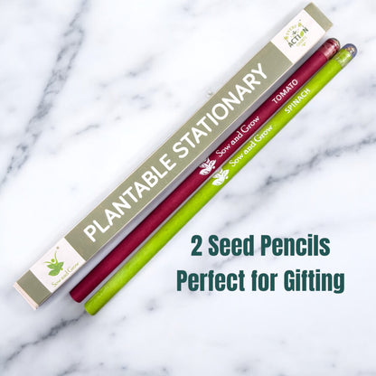 Plantable Seed Pencils – 2 Pencils per Box | Eco-Friendly Stationery | Perfect for School Distribution, Return Gifts & Corporate Gifting