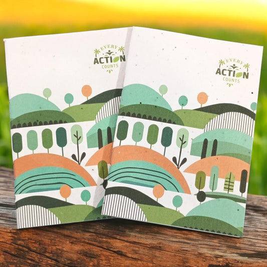 Eco-Friendly Plantable Seed Paper Notebook/Diary – Pack of 2 | 7x5 Inches | 40 Pages