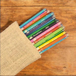 Pack of 50 Plantable Seed Pencils | Eco-Friendly Bulk Gift Pack with Jute Pouch | Sustainable Corporate Gifts & Return Gifts